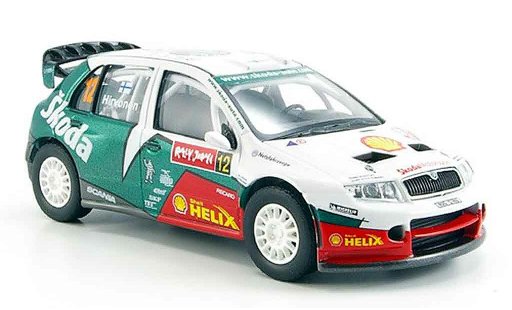 Skoda Fabia WRC 1/43 Abrex evo ii hirvonen rallye japan 2005 modelauto