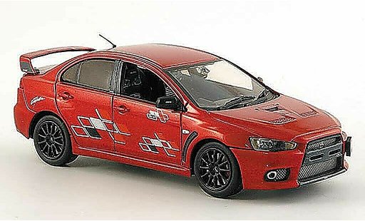 Mitsubishi Lancer Evolution X 1/43 Vitesse rood Ralli Art 2008 modelauto