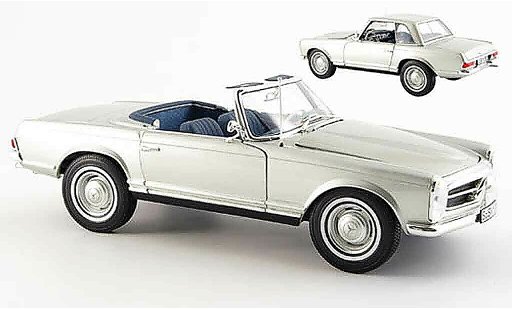Mercedes 280 1969 1/18 Norev sl (w 113) grijs metallized modelauto
