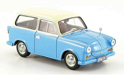 Trabant P50 Kombi 1/43 IST Models P 50 Stationwagen blauw beige 1959 modelauto