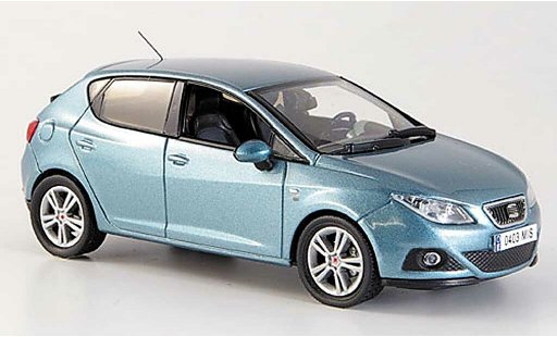 Seat Ibiza Base 1/43 J Collection blauw 5-portes 2008 modelauto