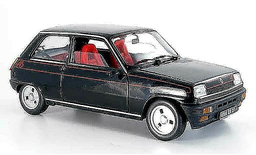 Renault 5 Alpine 1/18 Solido zwart 1977 modelauto