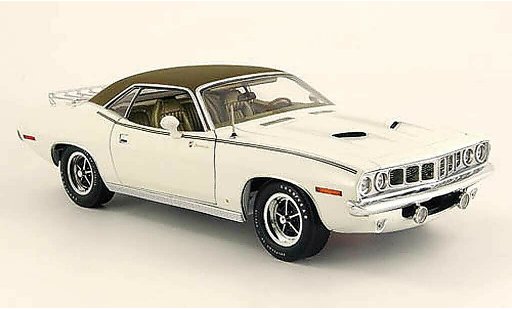 Plymouth Gran Barracuda 1971 1/18 Highway 61 wit/zwart modelauto