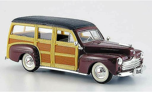 Ford Woody Woody Wagon 1/43 Yat Ming bruin/zwart 1948 modelauto