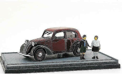 Fiat 1100 Nuova Balilla 1/43 Brumm avec 2 Figuren modelauto