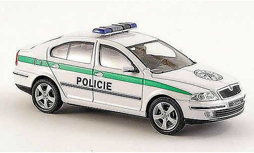 Skoda Octavia Livree Flotte 1/43 Abrex Policie Politie Tschechien 2004 modelauto