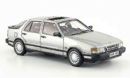 Saab 9000 Turbo 1/43 Neo grijs 1988 modelauto