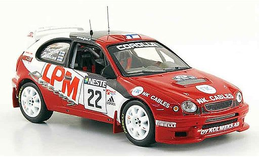 Toyota Corolla WRC 1/43 IXO no.22 rallye finland 2000 modelauto