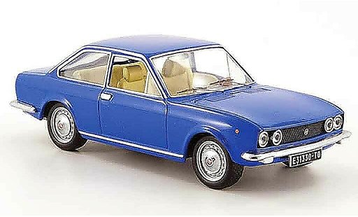 Fiat 124 Sport Coupe 1/43 IXO blauw 1971 modelauto
