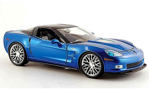 Chevrolet Corvette Coupe 1/18 Jada Toys C6 blauw 2009 modelauto
