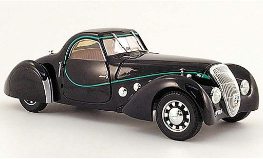 Peugeot 302 coupe 1/18 Norev Darl'Mat zwart 1937 modelauto