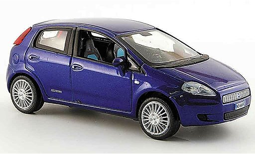 Fiat Punto Berlina 1/43 Norev blauw funfturig 2005 modelauto