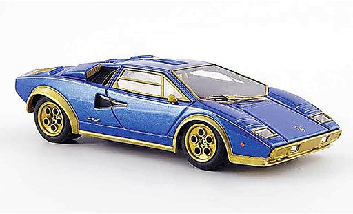 Lamborghini Countach LP 500 1/43 Look Smart s walterwolf blauw mator modelauto