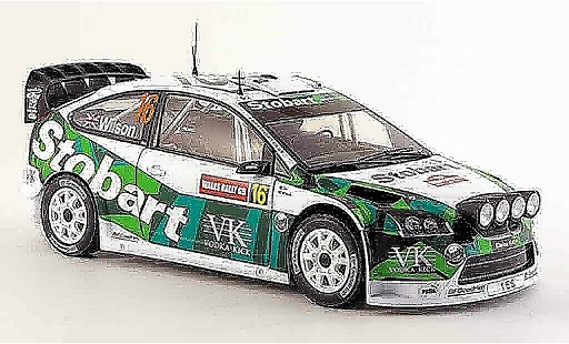 Ford Focus RS WRC 1/18 Sun Star no.16 wilson/orr rallye pays de galles 2007 modelauto