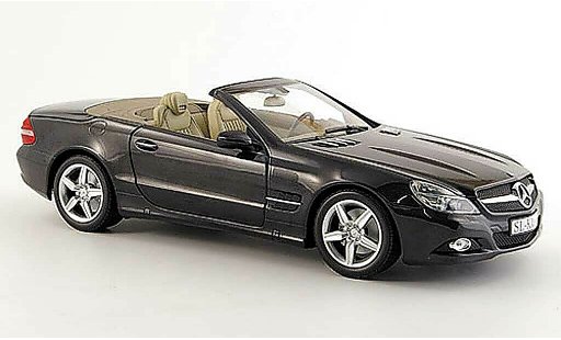 Mercedes Classe SL Base 1/18 Minichamps (r 230) zwart modelauto
