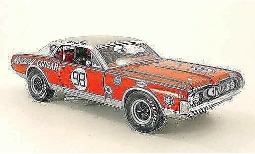 Mercury Cougar Base 1/18 Sun Star no.98 dan gurney 1967 modelauto