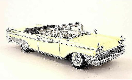 Mercury Parklane Convertible 1/18 Sun Star cabriolet geel geoffnetes kap 1959 modelauto