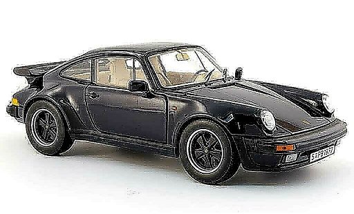 Porsche 911 Turbo 1/18 Norev 3.3l blauw 1985 modelauto