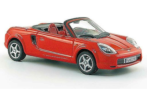 Toyota MR2 ZZW30 1/43 Solido 2 (W3) rood 2000 modelauto