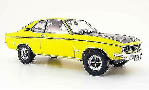 Opel Manta A 1/18 Norev sr geel zwart 1970 modelauto