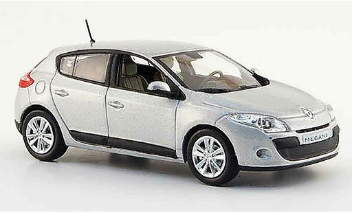 Renault Megane Base 1/43 Norev 5 turig grijs 2009 modelauto