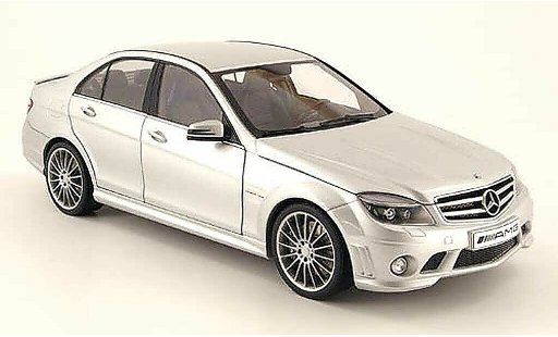 Mercedes Classe C AMG 1/18 Autoart 63 grijs avec ledersitze 2007 modelauto