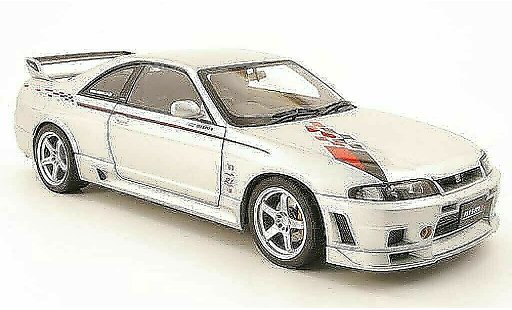 Nissan Skyline R33 1/18 Autoart gt-r r-tune grijs metallic avec bandes 1997 modelauto