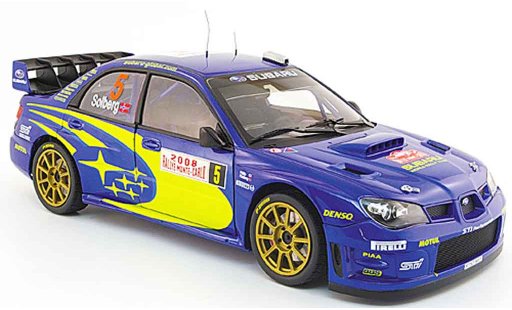 Subaru Impreza WRC 1/18 Autoart no.5 solberg millsrallye monte carlo 2008 modelauto