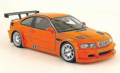 Bmw M3 coupe 1/18 Minichamps GTR E46 street oranje 2001 modelauto