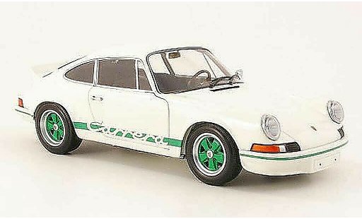 Porsche 911 RS 1/18 Minichamps carrera 27 wit/groen 1972 modelauto