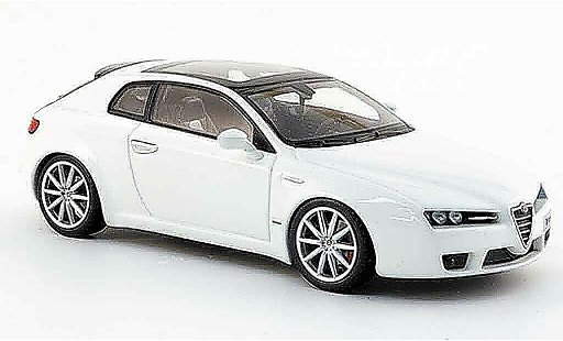 Alfa Romeo Brera coupe 1/43 Minichamps wit edizione 2008 2005 modelauto