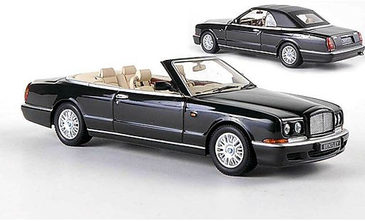Bentley Azure cabriolet 1/43 Minichamps zwart 1996 modelauto
