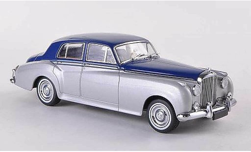 Bentley Continental berline 1/43 Minichamps S2 Standard Saloon grijsgrijs/blauw RHD 1960 modelauto