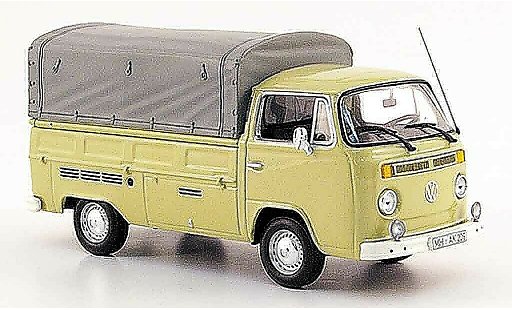 Volkswagen Combi Base 1/43 Minichamps t 2 laadbak beige 1972 modelauto