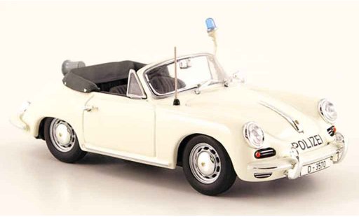 Porsche 356 C C 1/43 Minichamps 1965 C Cabriolet politie Dusseldorf modelauto