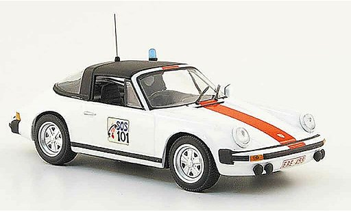 Porsche 911 Targa 1/43 Minichamps Belgische politie 1977 modelauto