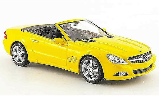Mercedes Classe SL Base 1/43 Minichamps (R230) geel Linea Giallo 2008 modelauto