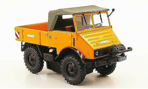 Mercedes Unimog 401-404 1/43 Minichamps 401 oranje avec Seilwinde 1951 modelauto