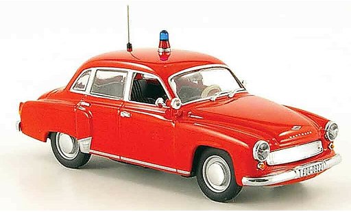 Wartburg 312 Base 1/43 Minichamps A pompier Potsdam 1958 modelauto