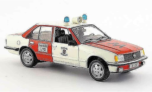 Opel Rekord E 1/43 Schuco pompier wuppertal rood wit modelauto