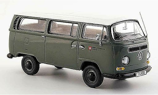 Volkswagen Combi A 1/43 Schuco t 2 a bus ptt messwagen grijs wit modelauto