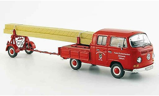 Volkswagen Combi Base 1/43 Schuco t2 a zimmerei kuchenbecker doppelkabine avec modelauto