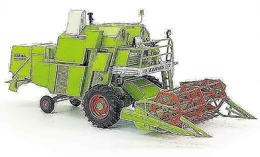 Claas Senator moissonneuse-batteuse 1/43 Schuco Mahdrescher 1966 modelauto