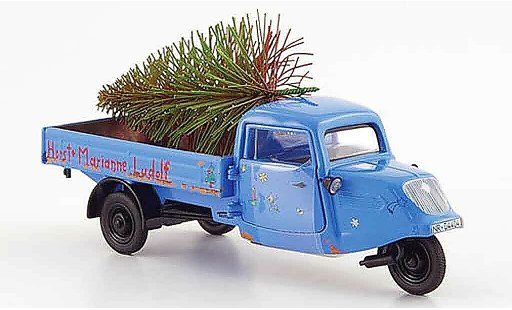 Seat Tempo Base 1/43 Schuco handreirad blauw horst & marianne ludolf modelauto