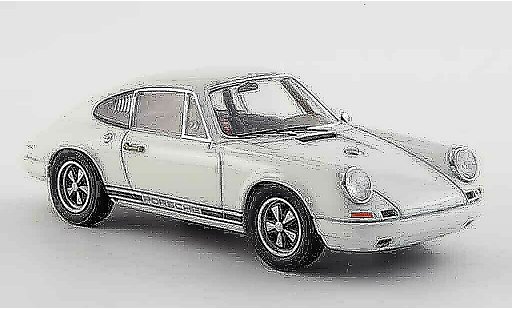 Porsche 911 R 1/43 Ebbro R wit 1967 modelauto
