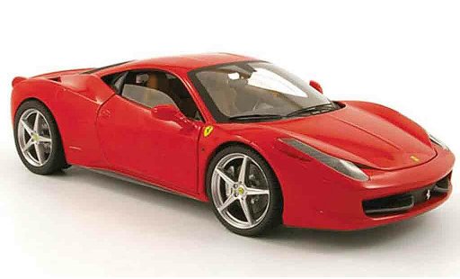 Ferrari 458 Italia 1/18 Hot Wheels rood 2009 modelauto