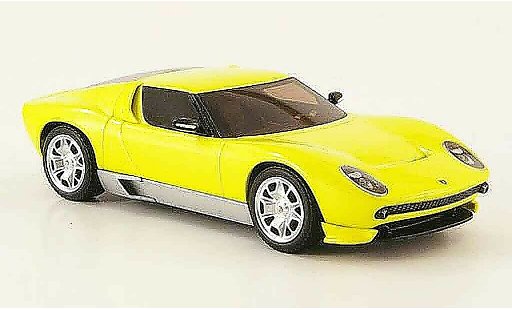 Lamborghini Miura Concept 1/43 Hot Wheels Elite geel modelauto