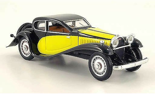 Bugatti 50 coupe 1/43 Rio geel/zwart 1933 modelauto