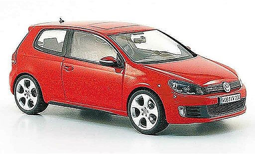 Volkswagen Golf GTI 1/43 Schuco rood 2009 modelauto
