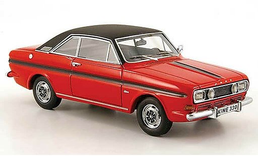 Ford Taunus 15M 1/43 Neo (P6) Coupe rood modelauto